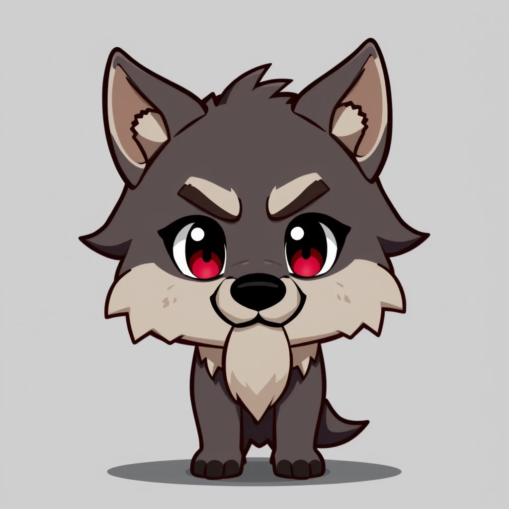 A 2D, chibi-style werewolf with a goatee. - Image