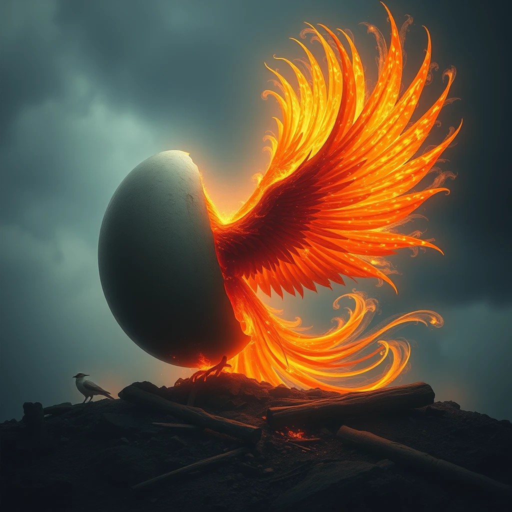 Eternally Learning

Once again, there was Félix, the Phoenix. She had just hatched from a huge, transcendental egg, appearing to be about 30 meters long, and when she spread her wings, she reached up to 50 meters. Her skin had a color resembling the fire of a fireplace, but more intense, and her tail looked like the liveliest fire any being could witness, nearing the divine. She was born in Norway in a mountainous and icy region that exuded a mystical and unreal air. 
- I am Félix, the Phoenix. I must not steal, I must not lie, I must do good without looking at whom, I cannot kill and... I forgot the rest, but it doesn't matter, - thought Félix after being born, remembering her past lives. 
She stood up for the first time in this life, strangely already knowing how to walk, and in a somewhat nostalgic act, with her enormous wings spread, she flew over the mountain. Pondering her thousands of years, she soon stopped thinking when she saw a volcano; feeling thirsty, she approached and drank from the lava. 
- How cold! – she exclaimed. 
Continuing her flight, she soon spotted a smaller mountain where she saw a fox. Out of curiosity, Félix approached, and seeing more closely, it was a fox with bright orange fur and some yellow, enormous eyes, wearing blue gloves and a blue bandana that obscured part of its face. 
- Hello and good morning, I am Mr. Fox, my dear, - said the fox upon seeing Félix. 
- Hi... I am Félix, the Phoenix, I think. 
- Clearly you are a Phoenix, my dear, by the way, the most beautiful I have ever seen... even though you are the only one. 
- Oh... Thank you... by the way, what are you doing around here, Mr. Fox? 
- What can I say, Félix? Well, I was helping a Phoenix similar to you, you know, in a cave here, but I couldn’t... - said Mr. Fox, in a somewhat suspicious manner. 
- Really!!?? Just like me??? But why??? - asked Félix curiously. 
- She was trapped, I don't know exactly, she was looking for someone who could help her, but I couldn't find anyone...😔 
- I can help you!!! Let's go, quickly!! - yelled Félix excitedly. 
- LET'S GO! 
After walking through a mysterious, grand, icy, and oddly scary forest, they found a cave as large as Félix in complete emptiness. As they entered the cave, Mr. Fox said: 
- I have to stay outside to open the passage that leads to the Phoenix; it may seem strange, but it's necessary. 
- Okay... - said Félix, suspiciously. 
As she entered, the cave closed, and even with her fire, the strange cave darkened. Laughter could be heard from outside the cave, Félix screamed for help while flying in complete despair, experiencing fear for the first time. 
- HAHAHAHAHAHA, I’m telling you, Dora, I’ve captured a Phoenix, tell Boots that besides a talking map, we now have a huge Phoenix!!!!!! - shouted and laughed Mr. Fox. 
In extreme fear and despair, the divine Phoenix cried out, and her flame extinguished in that darkness... however, in that situation, she remembered something, and in an instant, she screamed, and from her mouth came a fire as bright as the Sun, shining in a divine manner, and even that cave was unable to withstand such divine fire, causing its ceiling to disappear. That forest, which was dark even during the day, soon brightened with that divine fire. 
- NOOOOOOOOOO, DORA, DON’T TELL BOOTS ANYTHING, BYE!!!! - shouted Mr. Fox as he ran away. 
Without caring about Mr. Fox running away, Félix flew as fast as she could, as fast as light, and left. While flying, she thought and swore that from that moment on, for the rest of her life, even after others, she would... 
A few millennia later... 
Once again, there was Fenicia, the Phoenix. She had just hatched from a huge and transcendental egg, appearing to be about 30 meters long, and when she spread her wings, she reached up to 50 meters. Her skin had a color resembling fireplace fire, but it was more intense, and her tail appeared to be the liveliest fire any being could witness, nearing the divine. She was born in Egypt in a huge, hot, and humid temple, exuding a mystical and unreal air.
- I am Félix, the Phoenix. I must not steal, I must not lie, I must do good without looking at whom, I cannot kill, and I must not trust strangers or rather foxes... I forgot the rest, but it doesn't matter, - thought Fenicia after being born, remembering her past lives. 
The End - Image