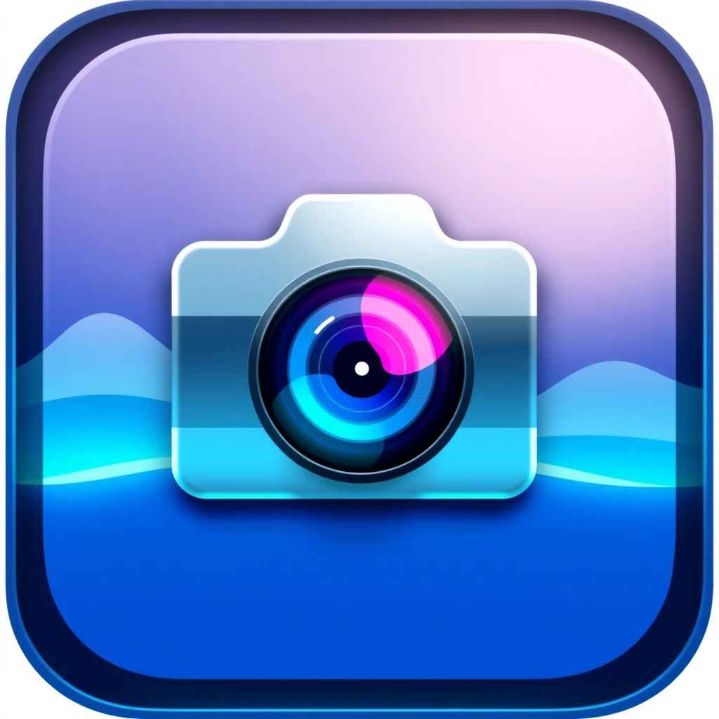 an app icon with realistic camera - Image