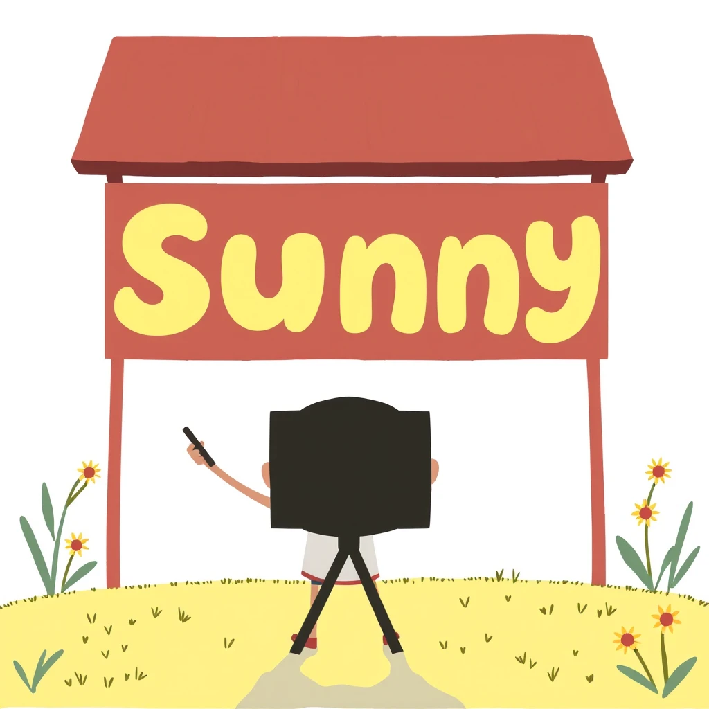 According to the word "sunny", used for teaching, using the style of illustration.
