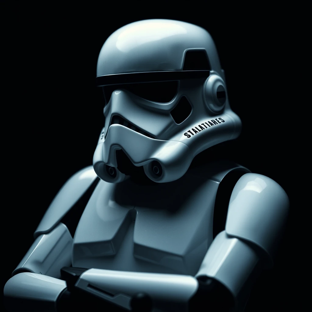 stormtrooper, dark backgroud, small head, cool - Image