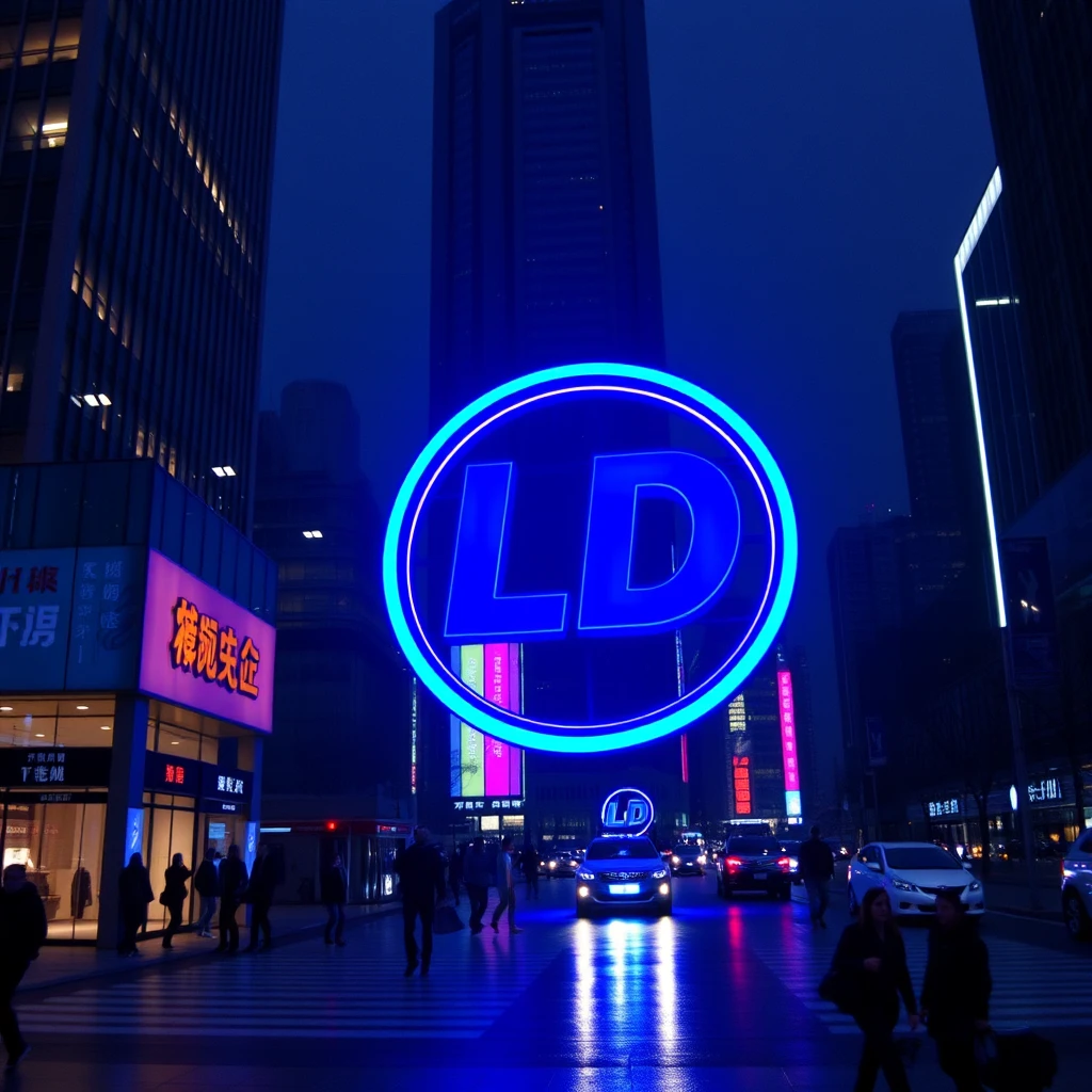 "LD" blue logo in Shanghai - Image