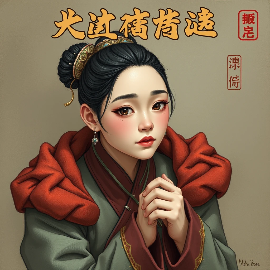 一个美女走在沙滩上
 - Image