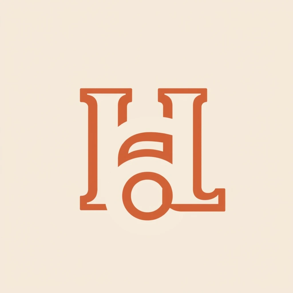 simple monochromatic logo with the letters H C L