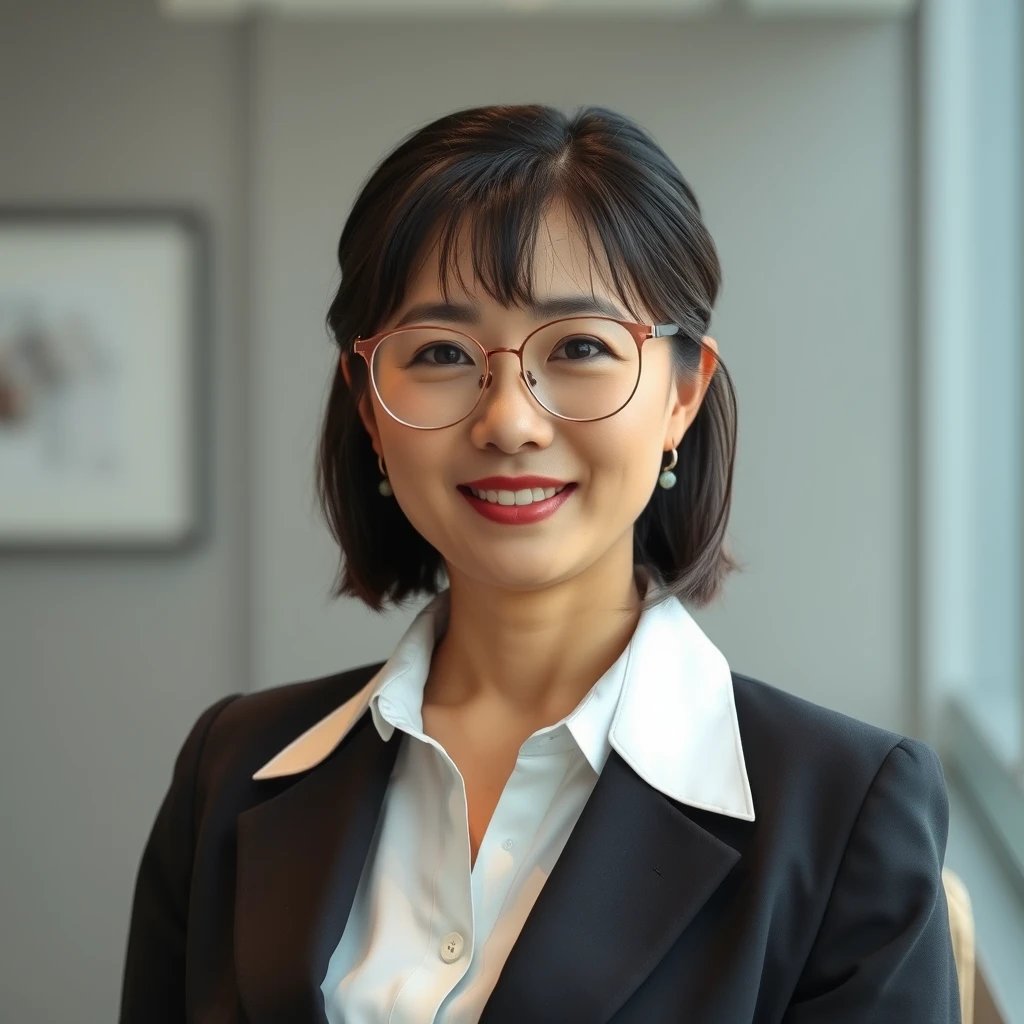 Asian office lady in suite