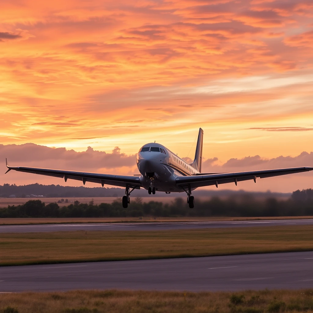 Beautiful landing plane