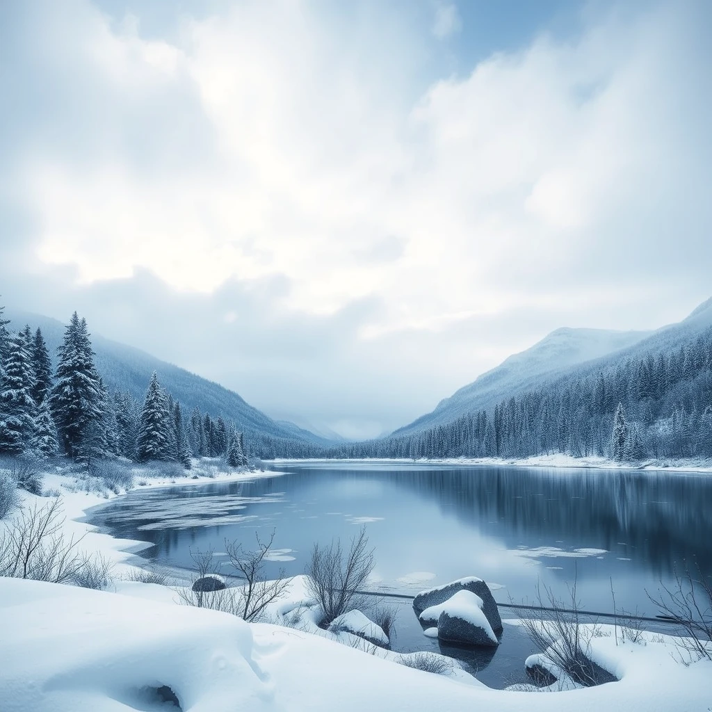 "The Heavenly Lake in Winter" - Image