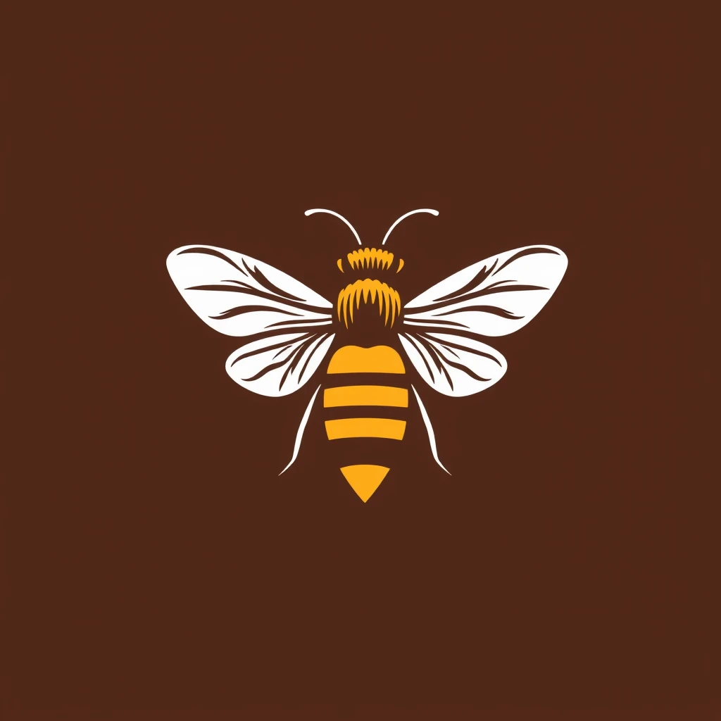 bee logo flower