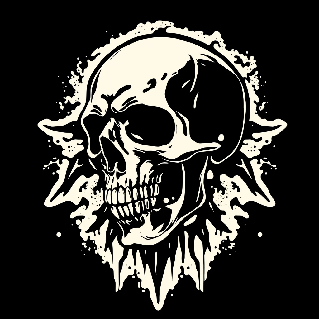 Skull vector stencil graffiti - Image