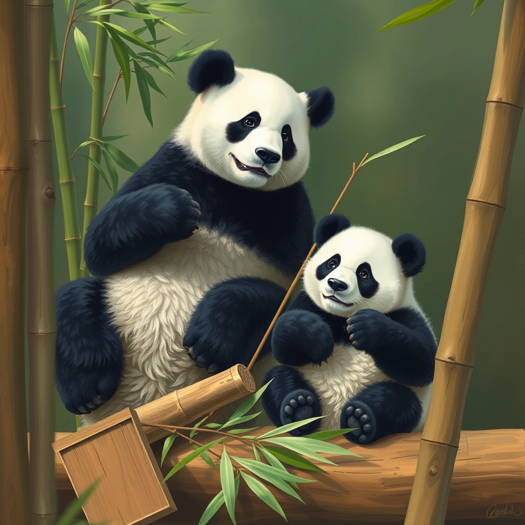 Bamboo and panda