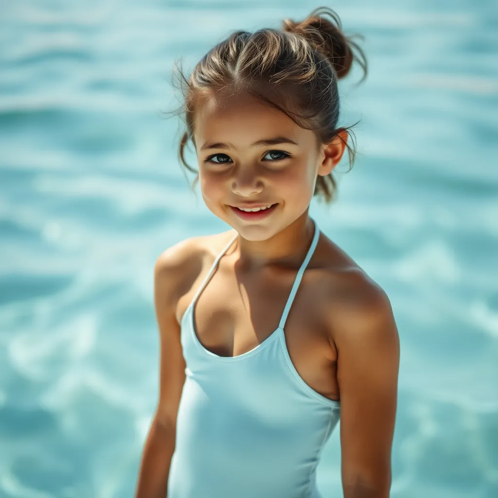 young female girl wearing swimsuit - Image