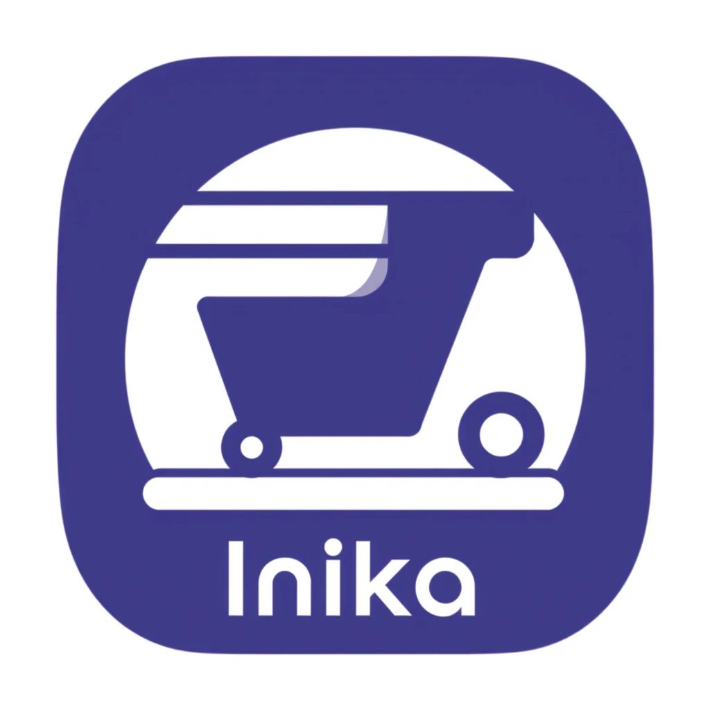 A sleek, modern logo for an AI-native e-commerce platform called Inika where brands can create their e-commerce storefronts. - Image