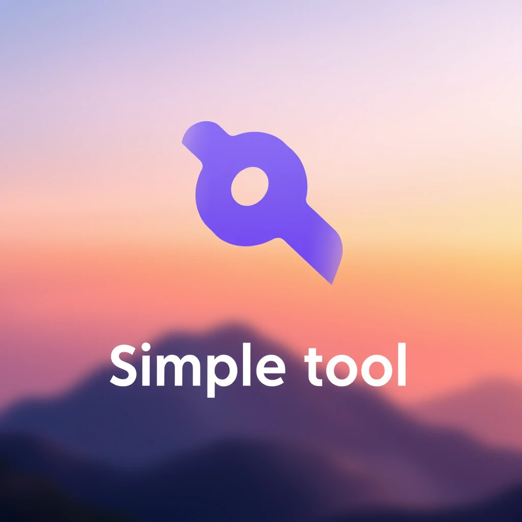 Simple tool website logo, purple main color, iOS style.