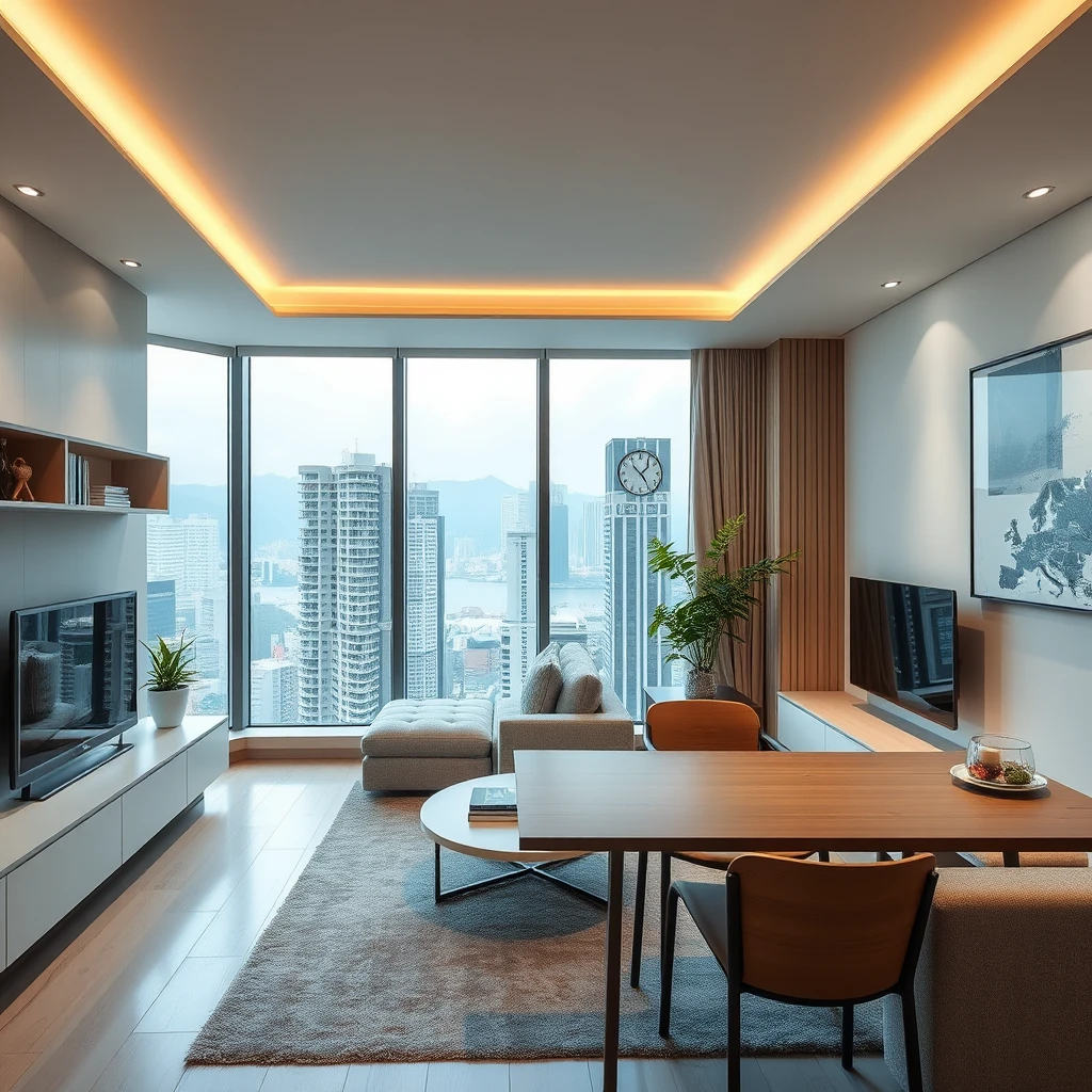 modern apartment in hong kong measuring 380 sqft