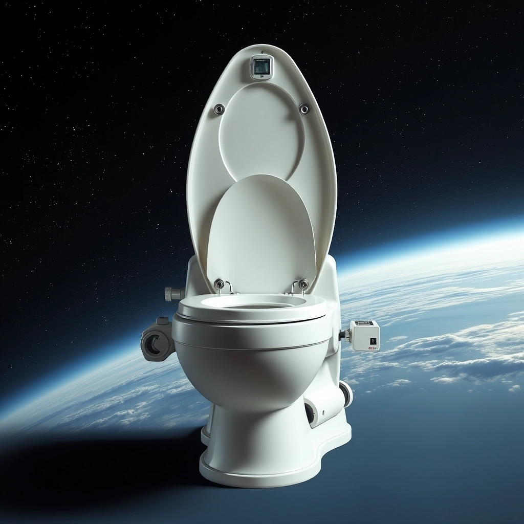 Toilet-shaped spaceship - Image