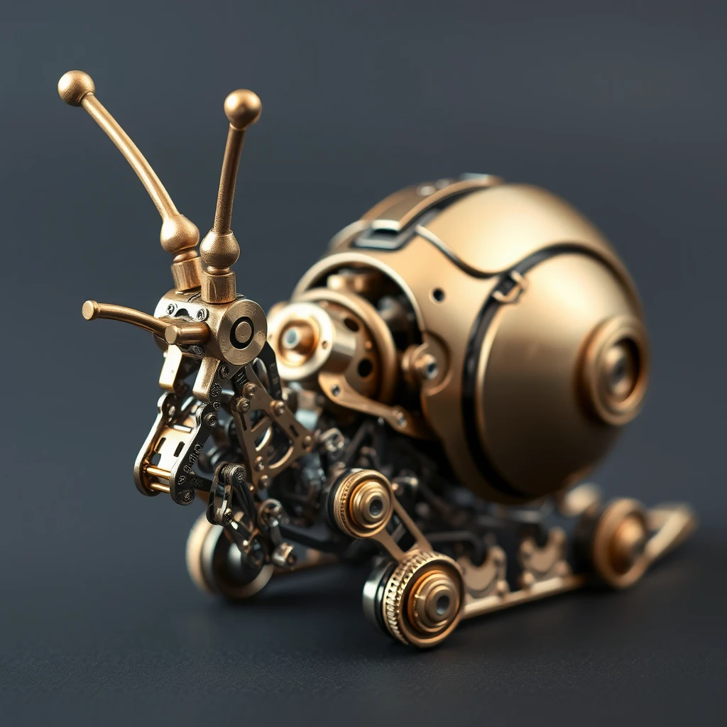 a mechanical snail robot, intricate detail - Image