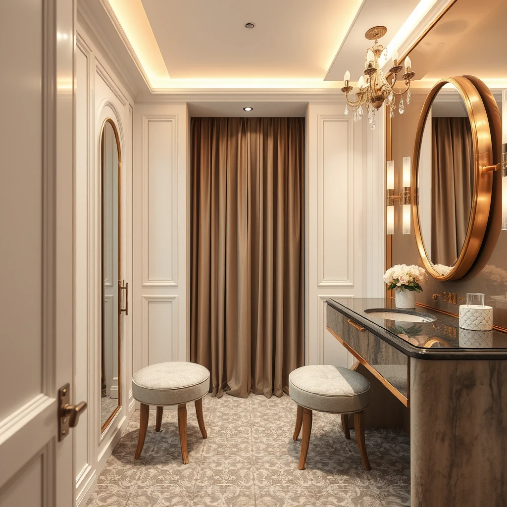 Elegant dressing room close shot. - Image