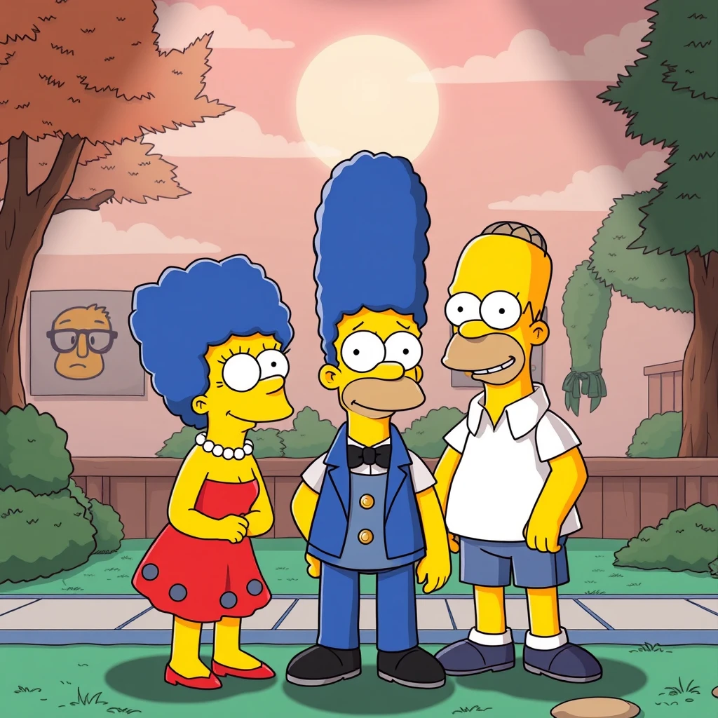 Simpson as if they were anime