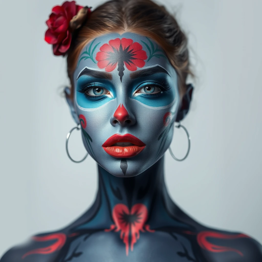 body paint female model