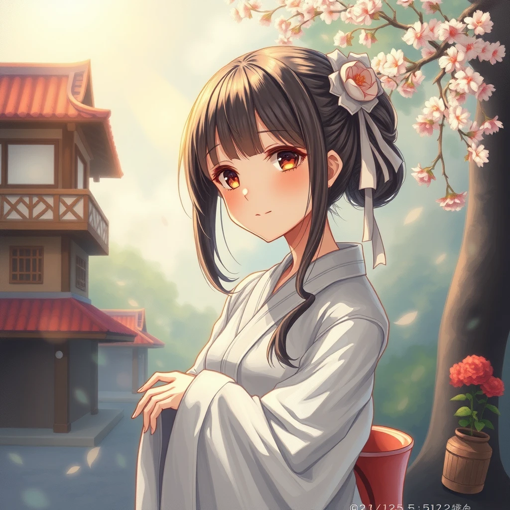 Anime style painting, beautiful