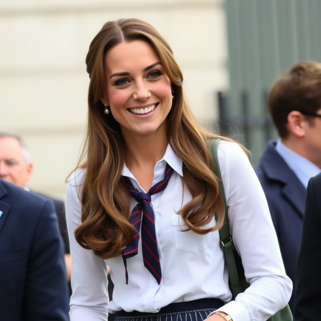 Kate Middleton in schoolgirl outfit