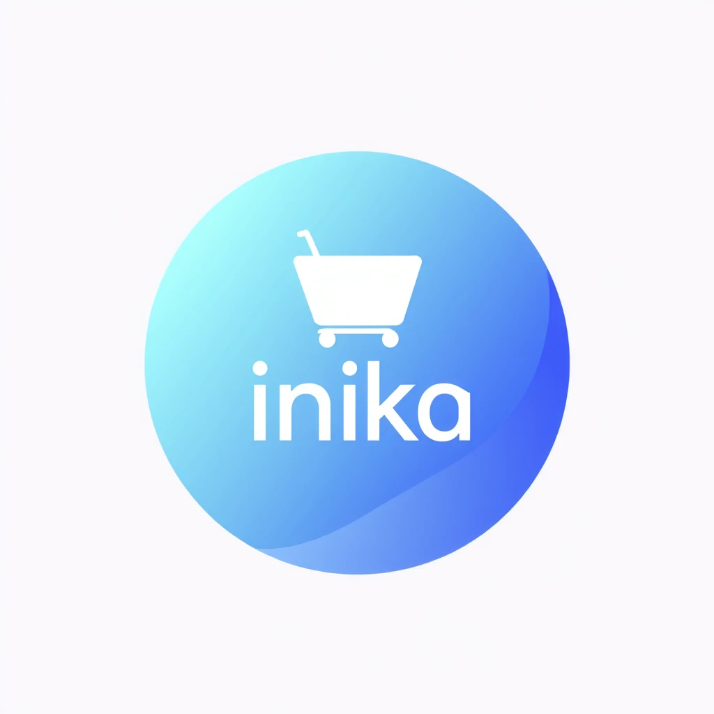 A sleek, modern logo for an AI-based e-commerce platform called Inika where brands can make their e-commerce storefronts. - Image