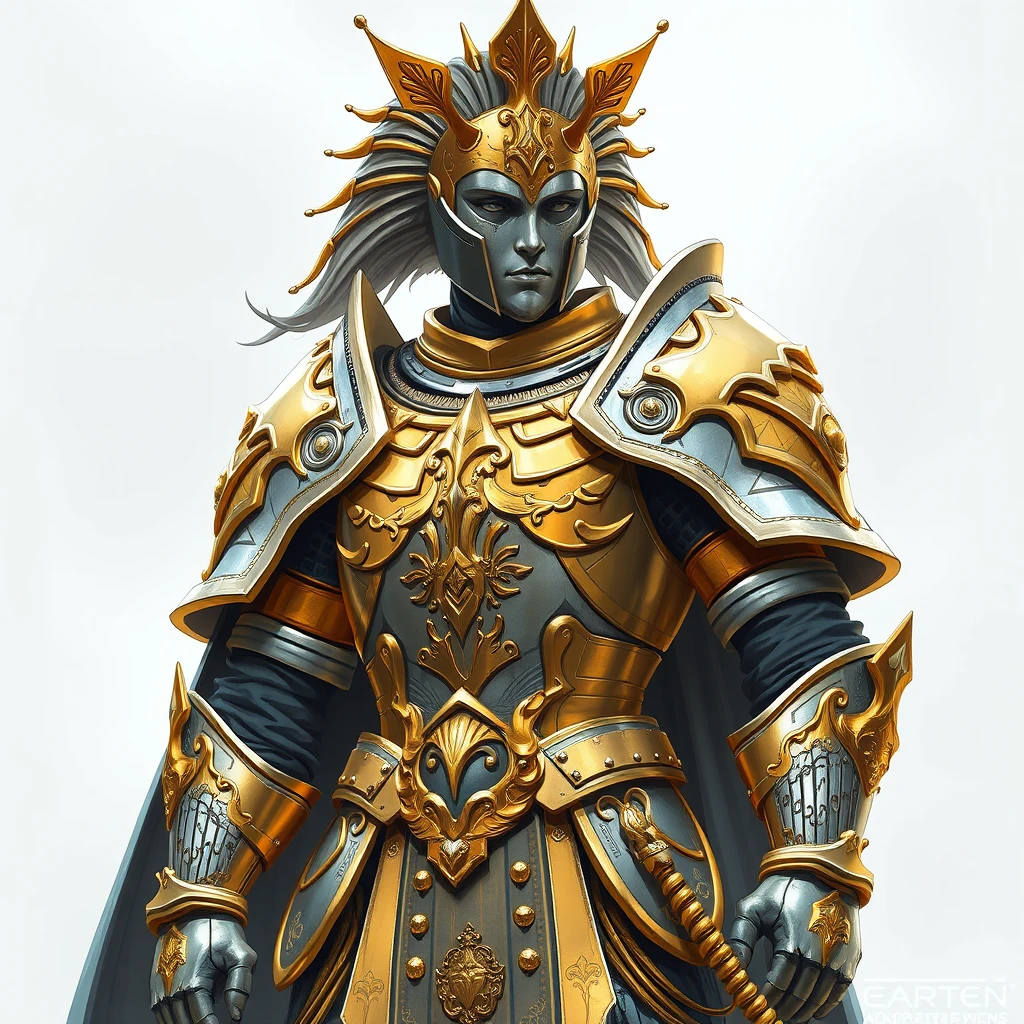 Gold and silver paladin - Image