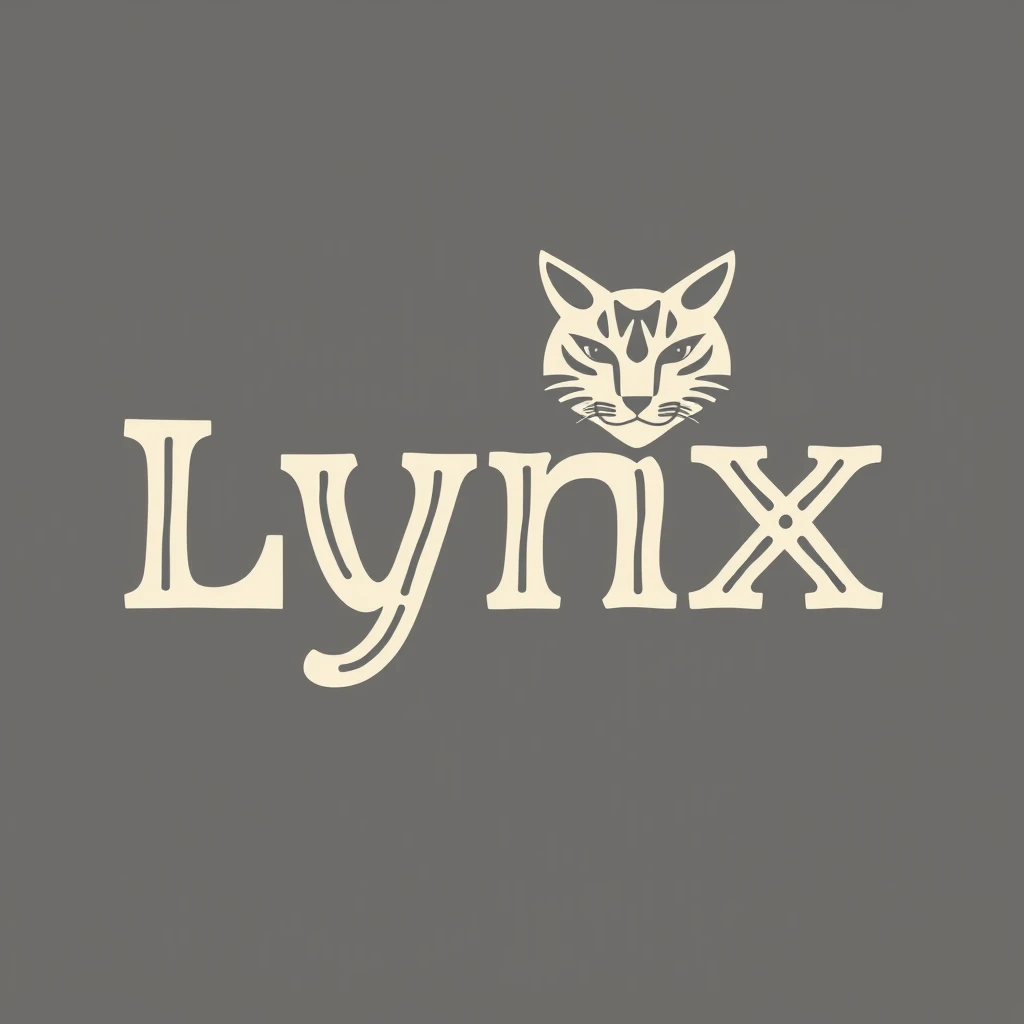 The word “Lynx” where the shapes of all the letters combine to form a lynx using only clever typography.