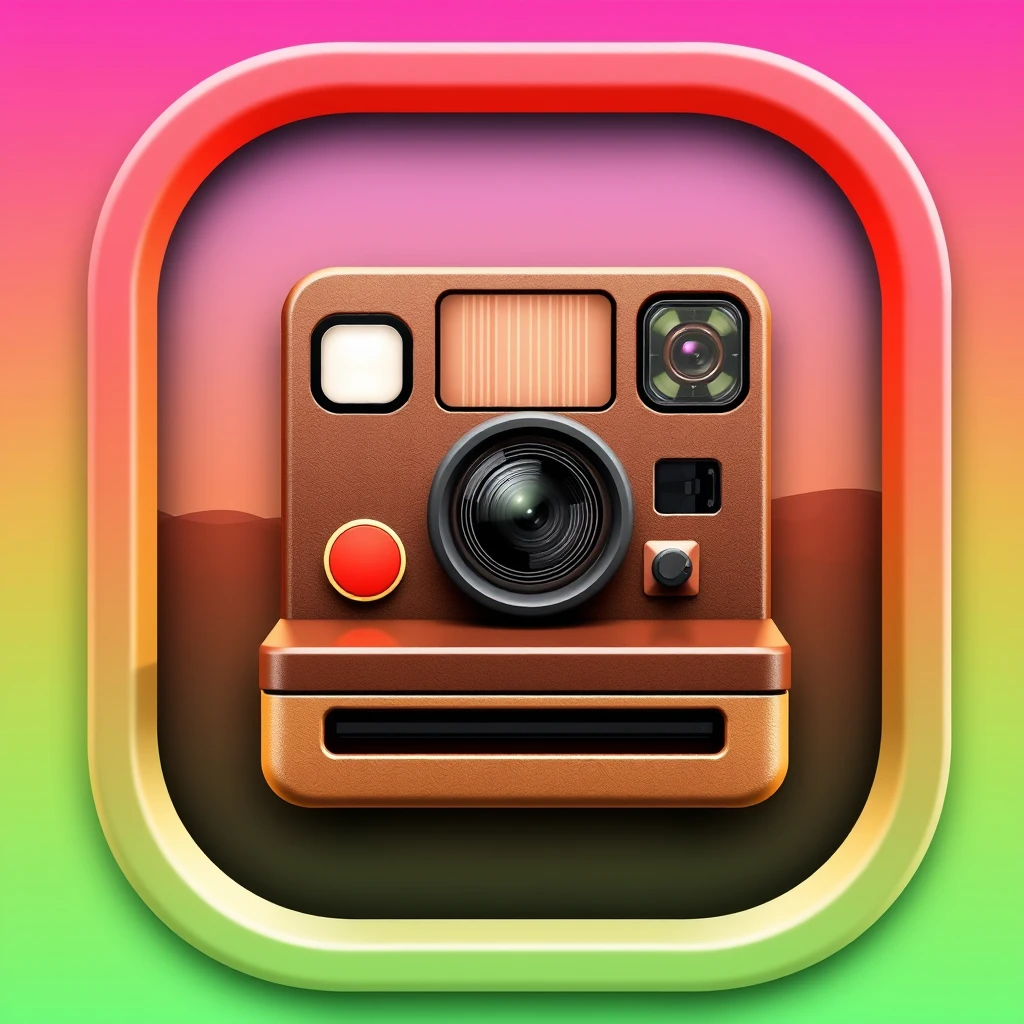 an app icon with polaroid camera - Image