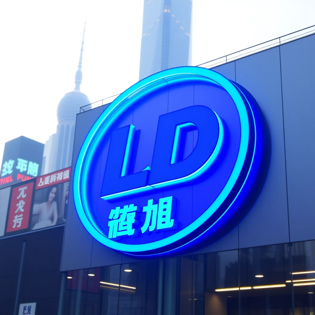 '"LD" blue logo in Shanghai'