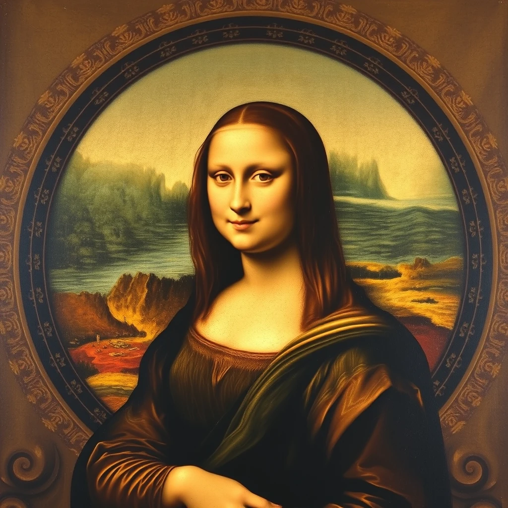 portrait of Mona Lisa in Iran