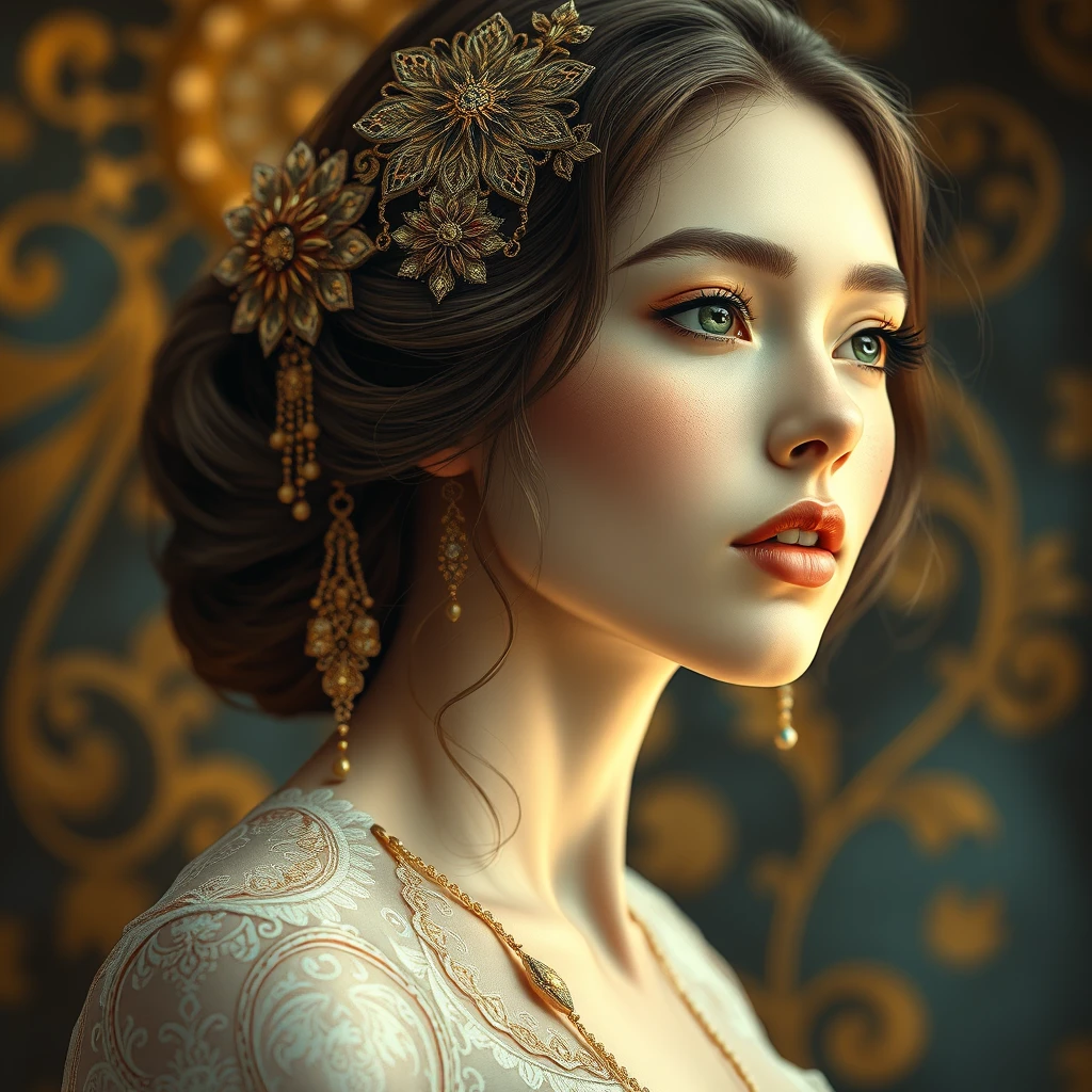 A beautiful girl. medium shot, intricate, elegant, highly detailed. trending on artstation, digital art, by Stanley Artgerm Lau, WLOP, Rossdraws, James Jean, Andrei Riabovitchev, Marc Simonetti, Yoshitaka Amano. background by James Jean and Gustav Klimt, light by Julie Bell, 4k, porcelain skin.