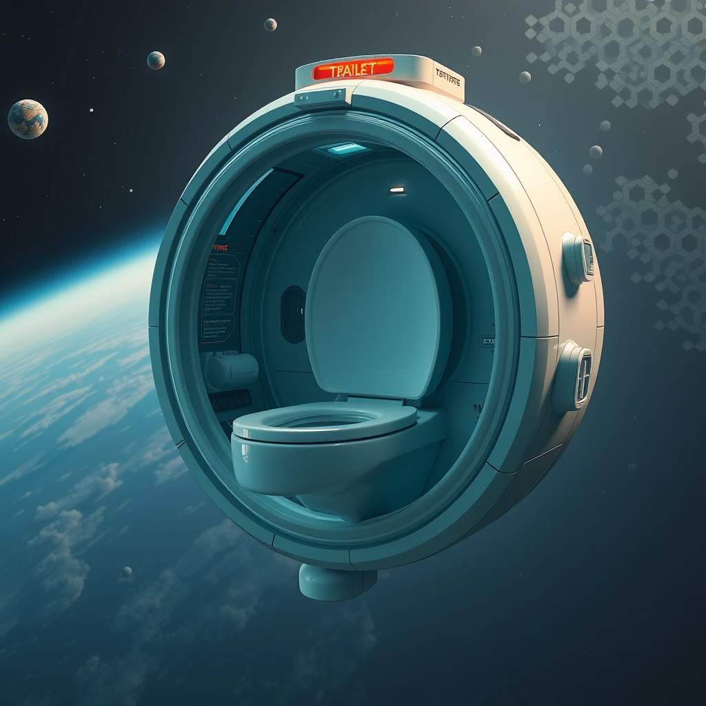 Toilet-shaped spaceship