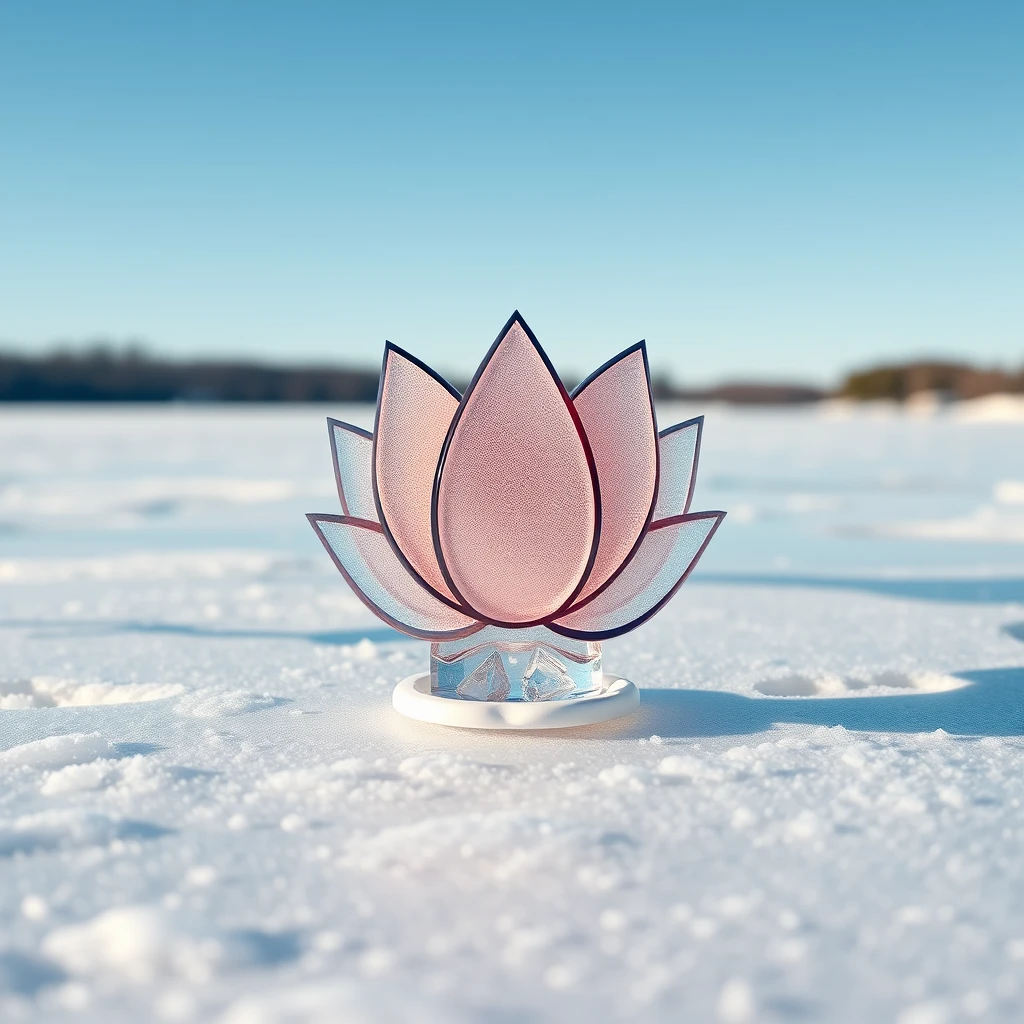 A logo lotus on ice - Image