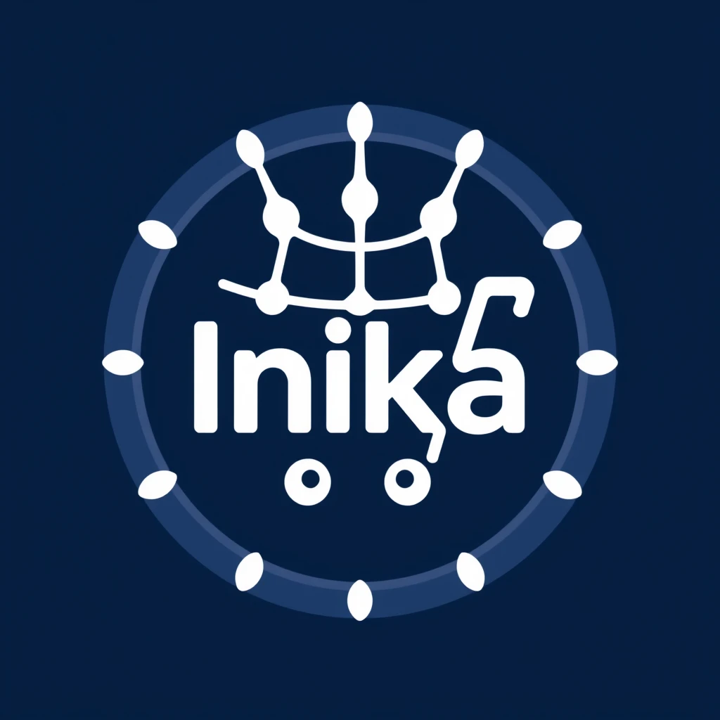 A sleek, modern logo for an AI-native e-commerce platform called Inika where brands can make their e-commerce storefronts.