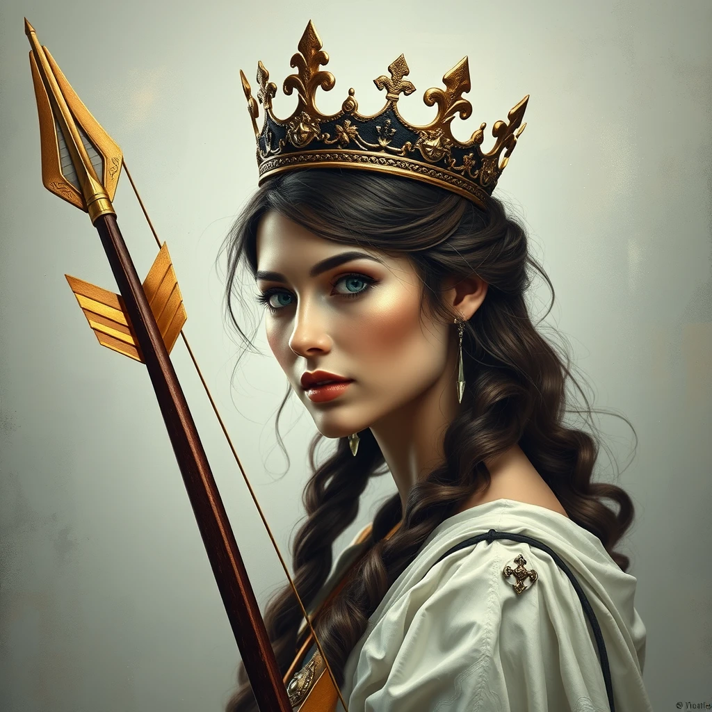 The Bow and Arrow Queen with a Crown - Image