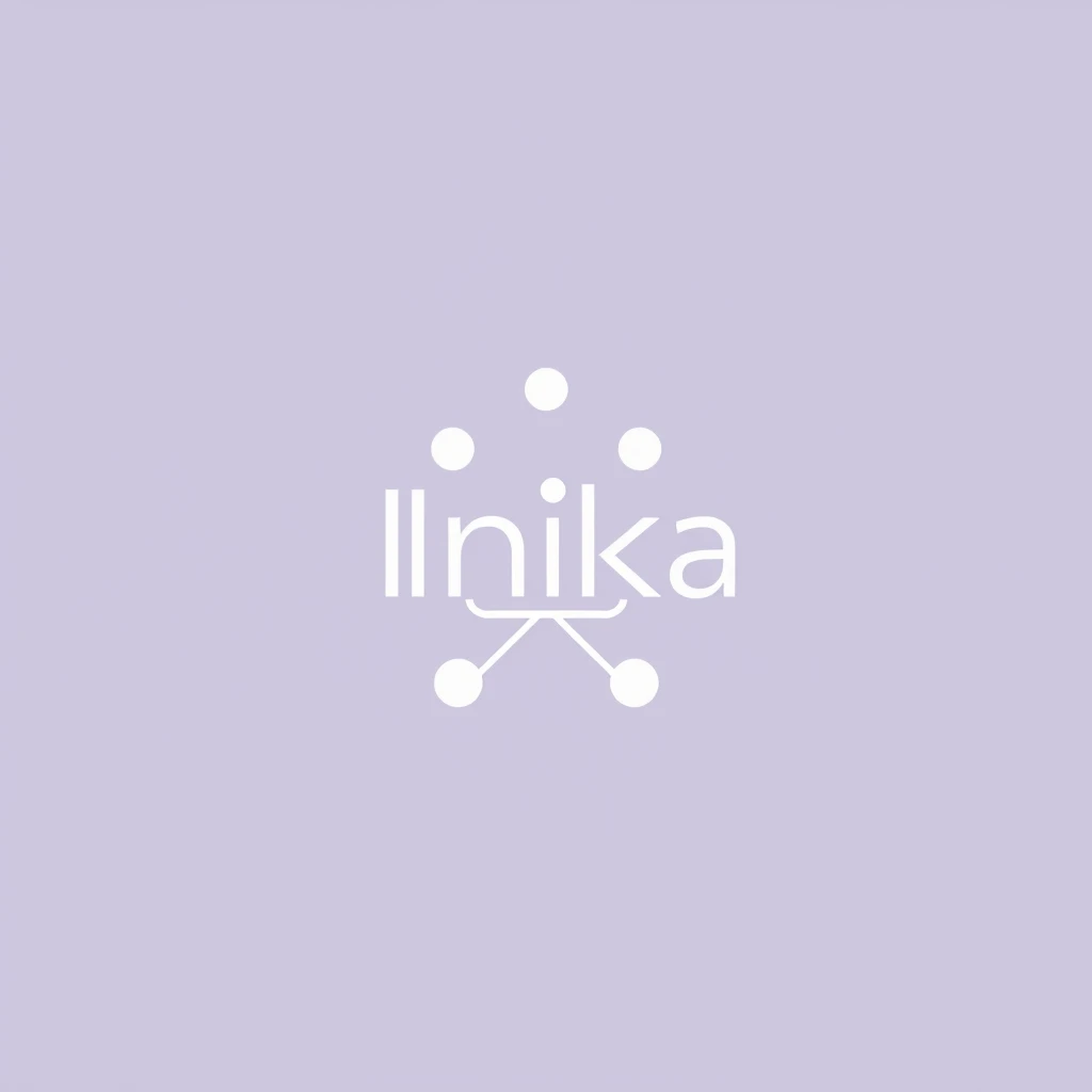 A sleek, modern logo for an AI-based e-commerce platform called Inika where brands can create their e-commerce platforms.