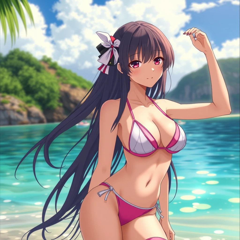 bikini girl, anime, sexy