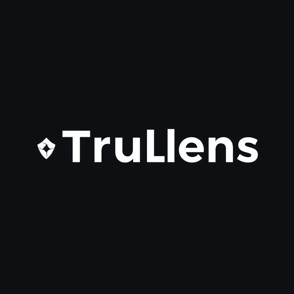 Create a logo for a mobile app called Trulens that helps validate and authenticate media.