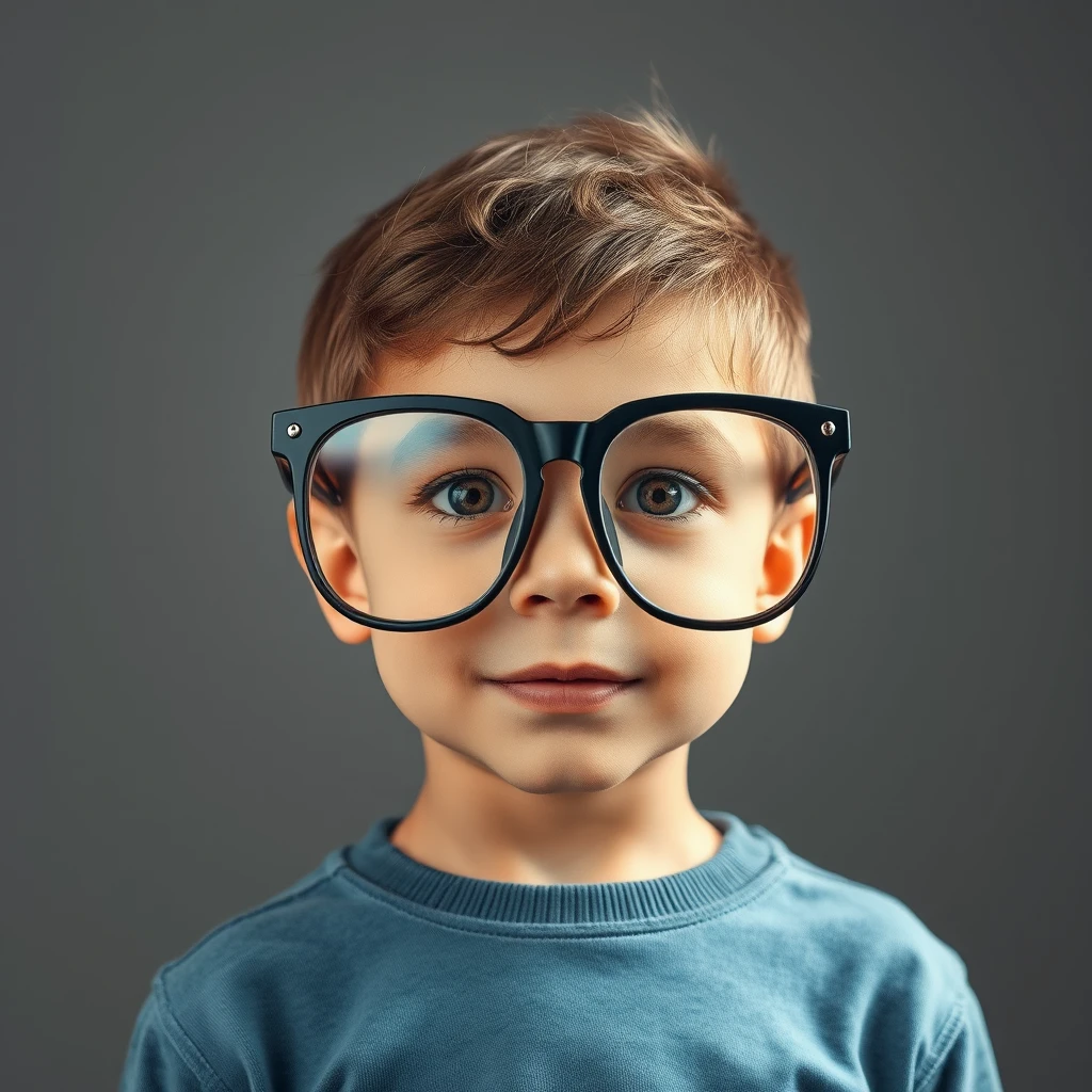 boy with really giant glasses - Image