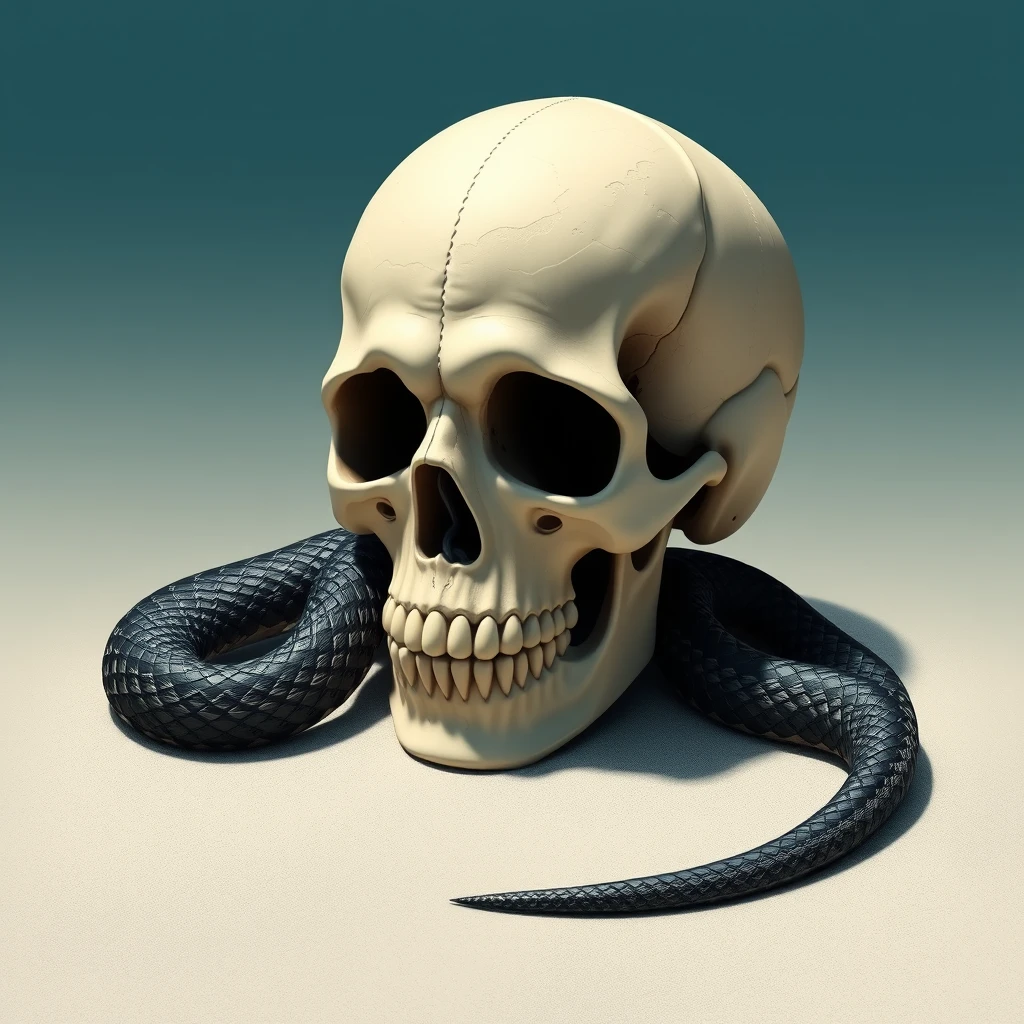 Skull & snake - Image