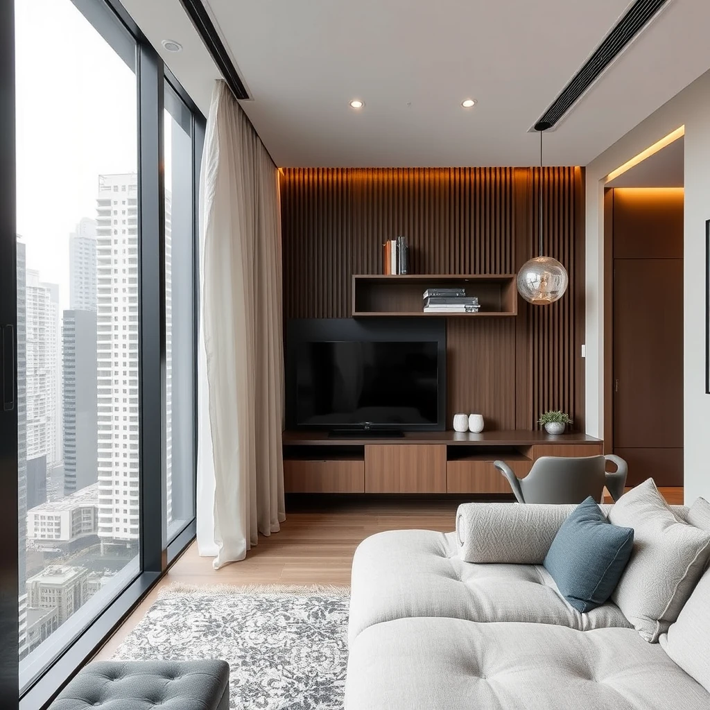 modern apartment in hong kong measuring 380 sqft - Image