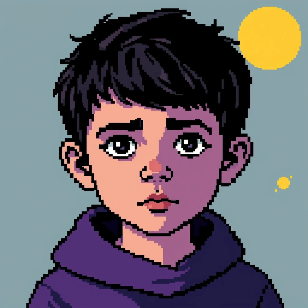 2-bit, pixel art, a boy - Image