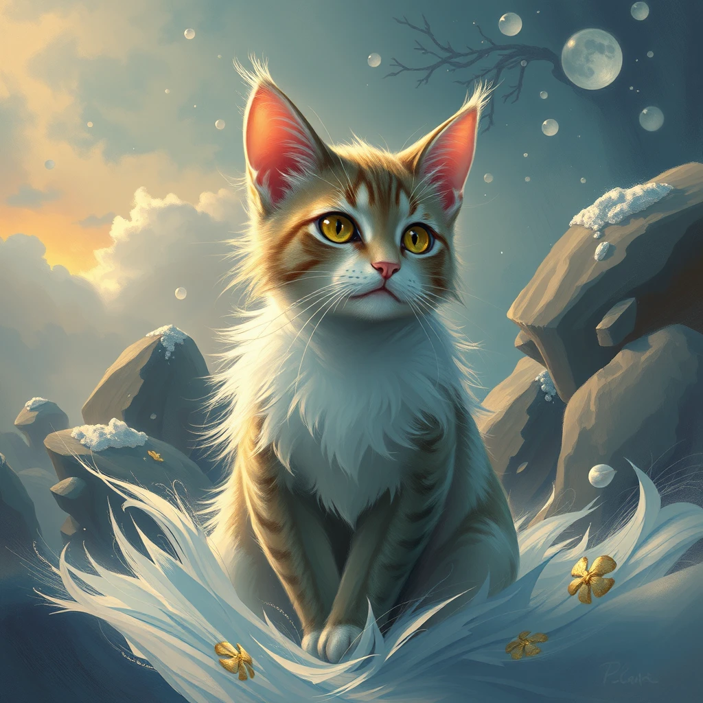 A cat fantasy art - Image