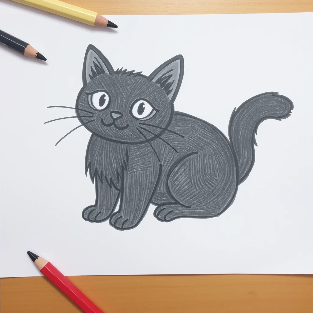 Draw a cat. - Image