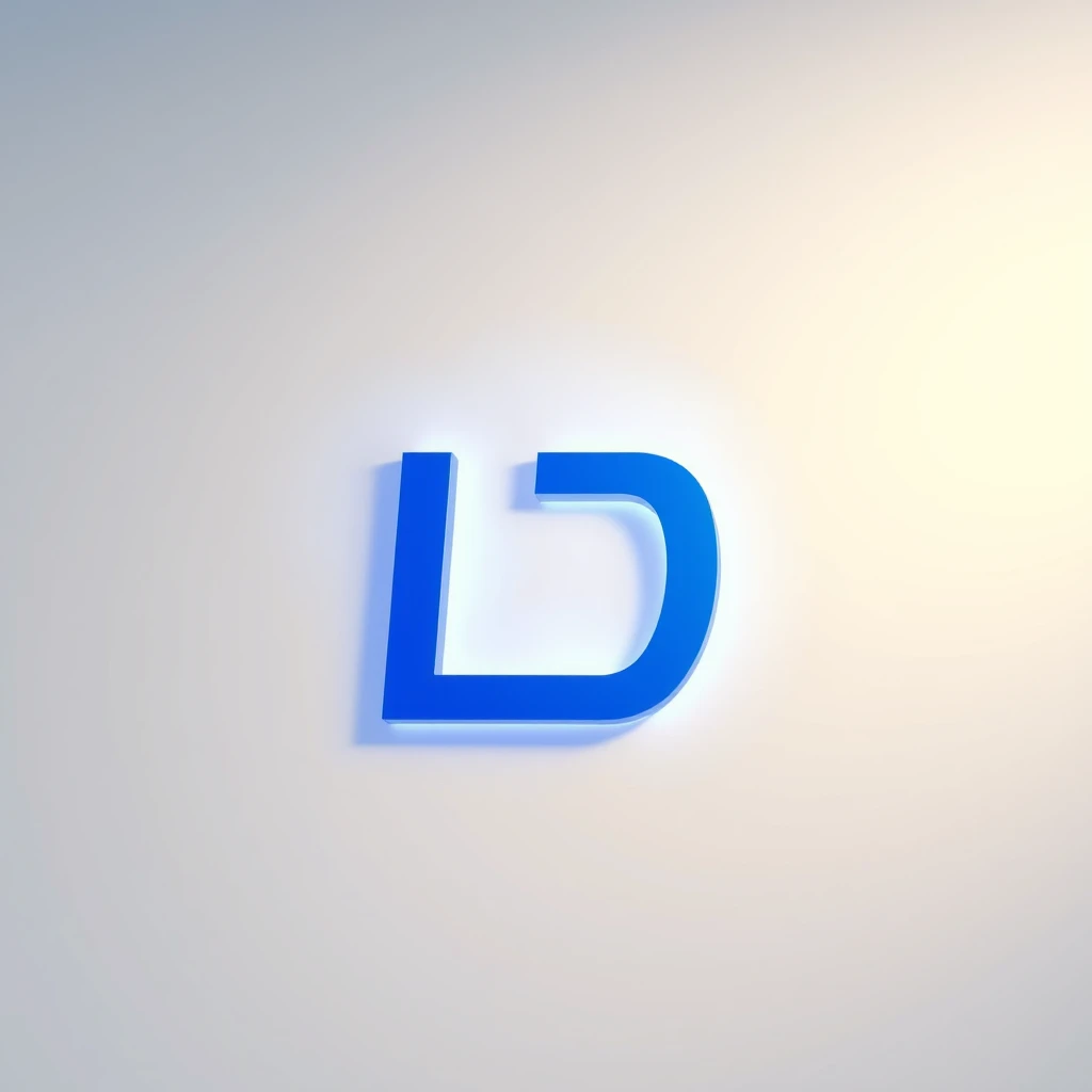 "LD" blue logo with light background - Image