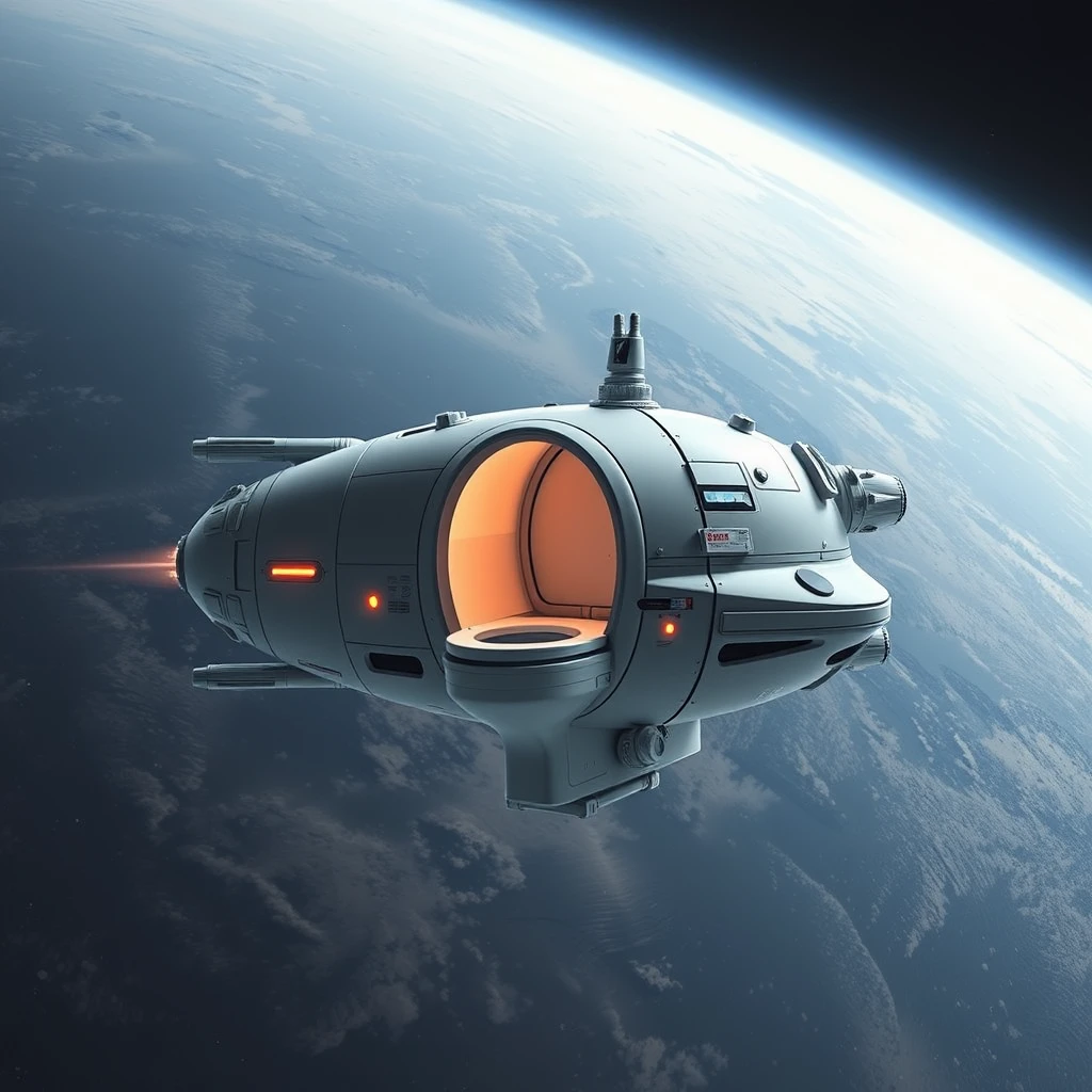 Toilet-shaped spaceship - Image