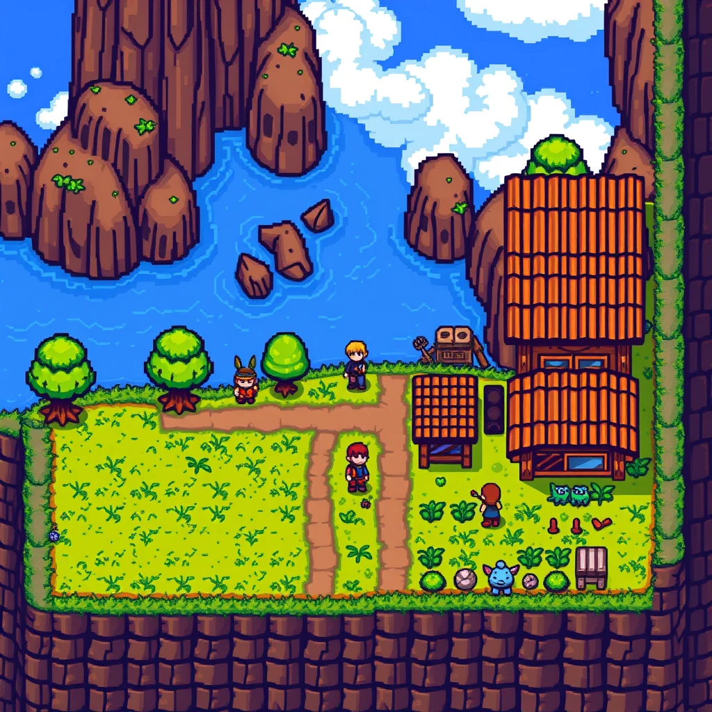 Screenshot of 2D game, RPG game, Top-down, RPG Maker, Chrono Trigger, Stardew Valley, - Image