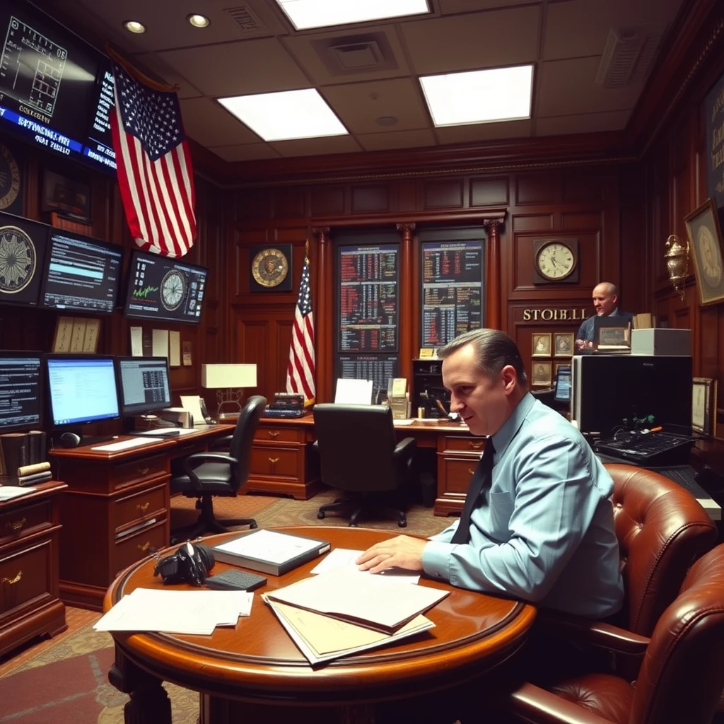 Wall Street stockbroker's room - Image