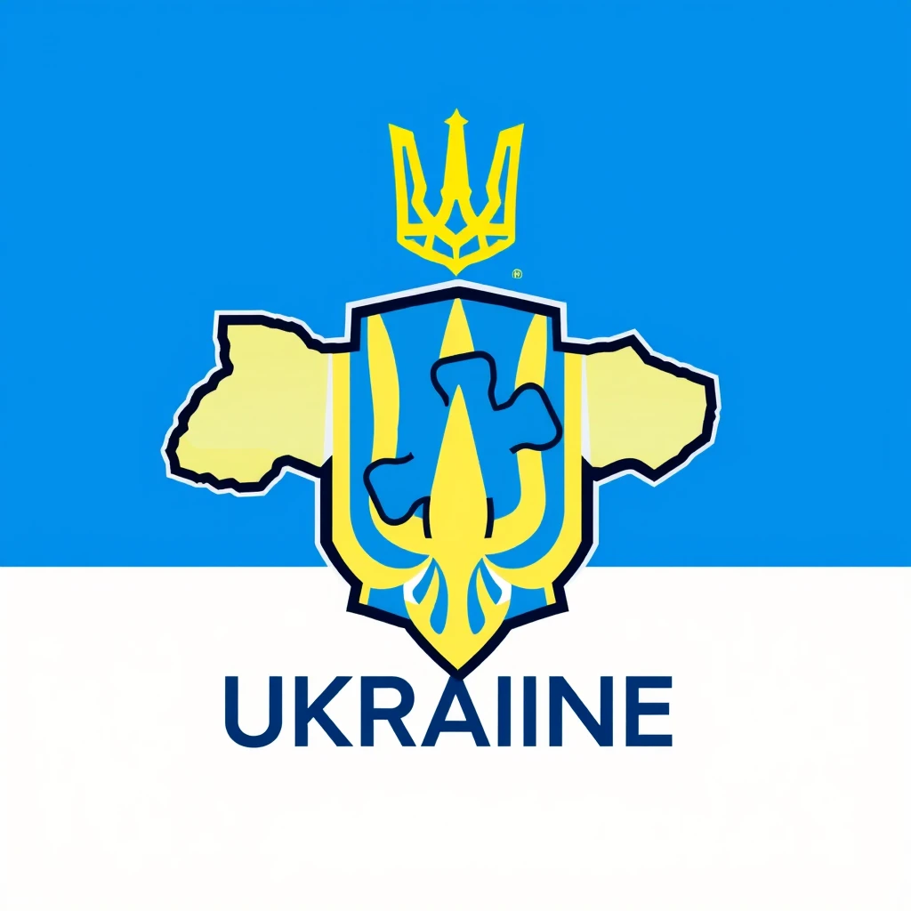 Ukraine logo combined with autism logo. - Image